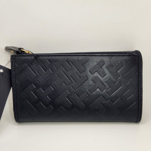 Tommy Hilfiger Genuine Leather Wallet, Navy Blue - New with Tags - Picture 2 of 10